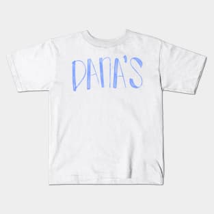 Dana's Text Watercolor Blue Kids T-Shirt